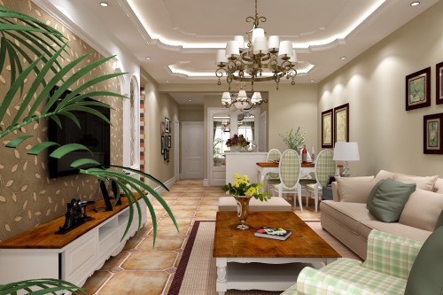 沈陽國瑞城105平三居室 簡歐風格裝修設計實景賞析